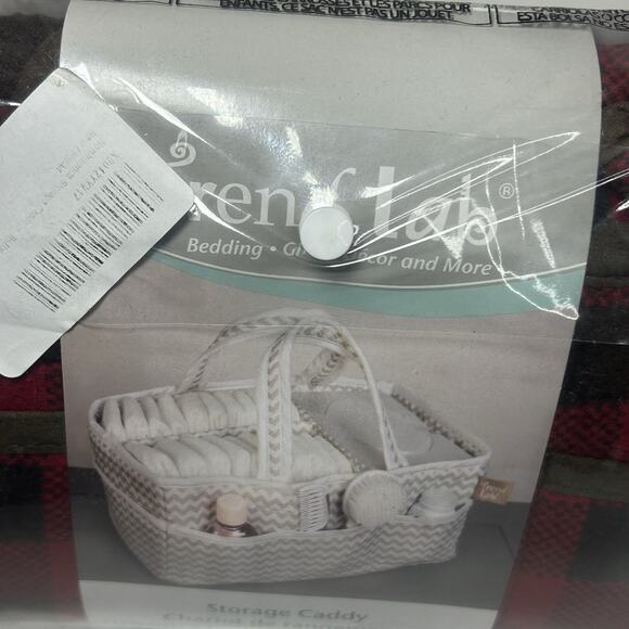 Trend Lab Storage Caddy Red Plaid Print Baby Diaper Holder - Picture 3 of 3